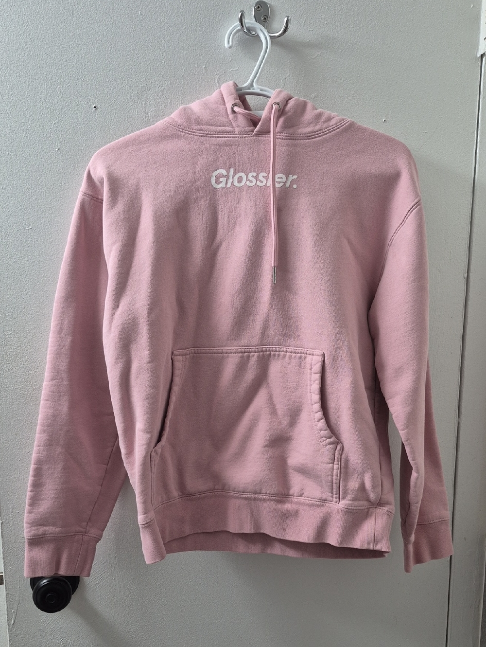 Glossier Women's Light Pink Crewneck Hoodie